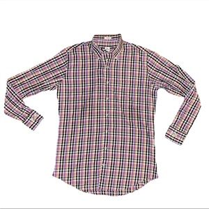 PETER MILLAR 100% Cotton Check Long Sleeve Casual Shirt Medium
